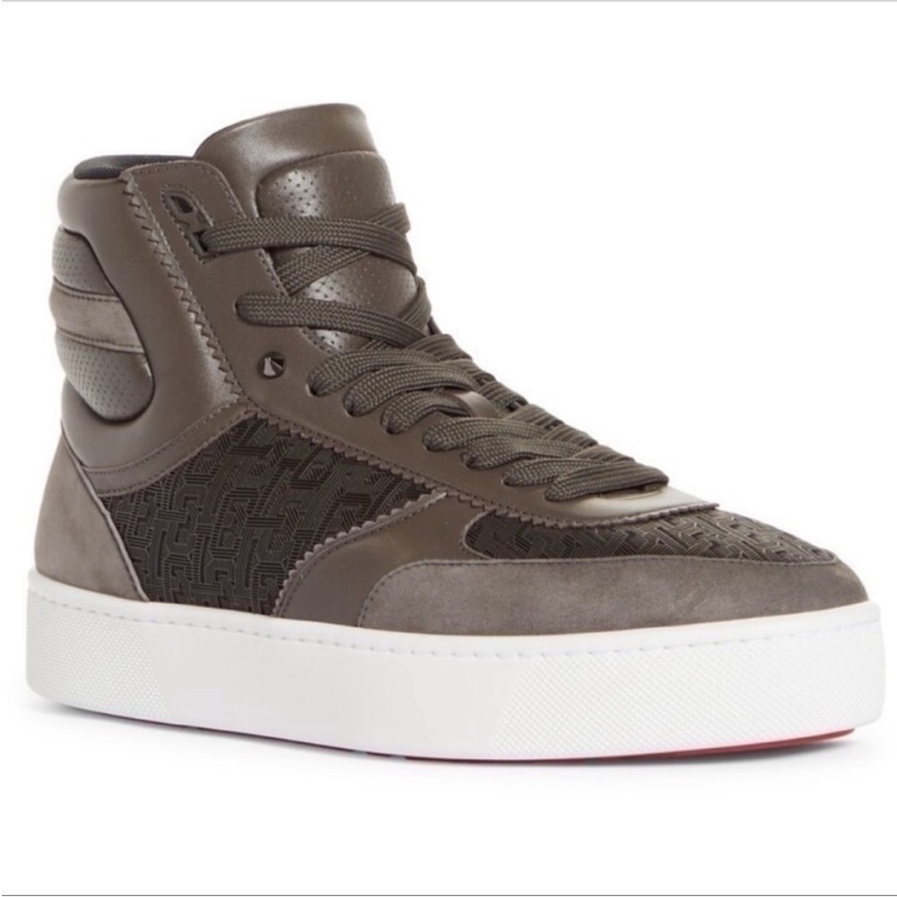 New Size 45 Christian Louboutin Top Rui Flat Suede Sneakers